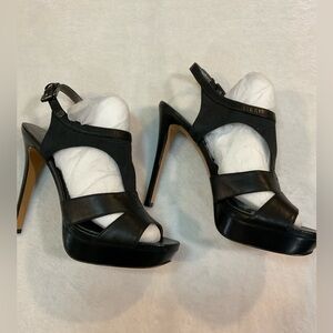 Coach Black Strappy High Heels